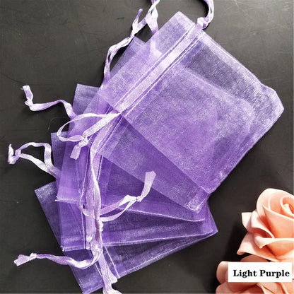 Sacolinhas organza  saquinho de organza branco (Pacote com 50 Unidades) (9x12cm)