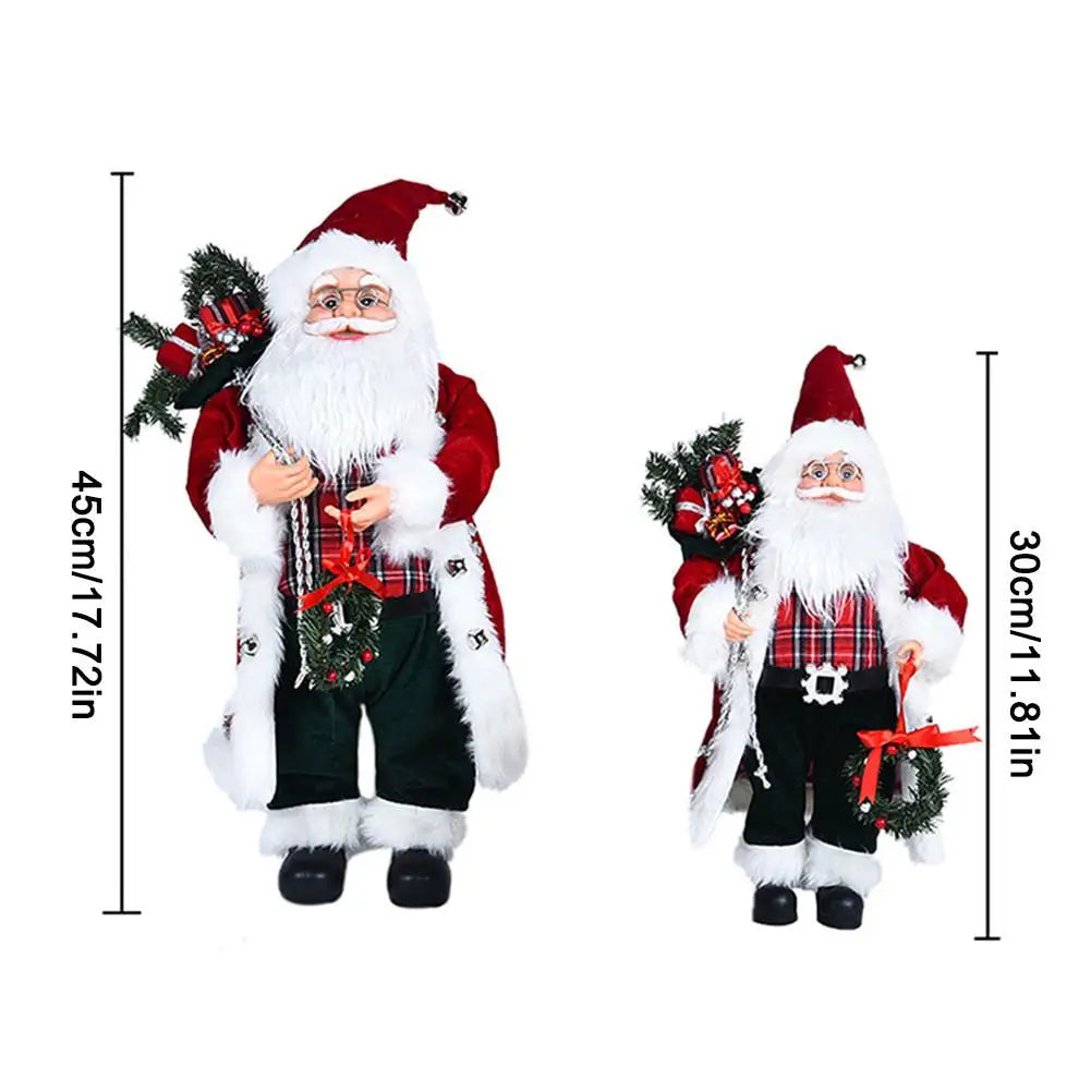 Decoração Natalina Trio Bonecos De Natal Papai Noel 30/45cm