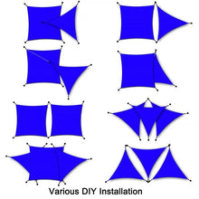 Carregar imagem no visualizador da galeria, Tela Toldo Sombreamento Solar 3x2m Azul Com Kit Instalação
