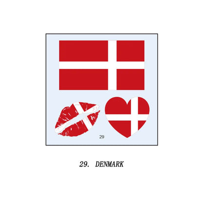 Tatuagens de bandeira do Brasil - 5 folhas de adesivos faciais temporários esportivos Copa