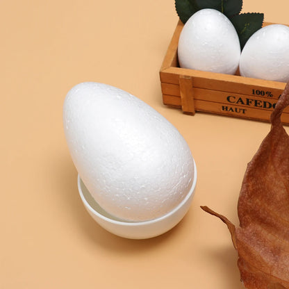 Ovos de espuma de 8,5 cm para artesanato, 10 peças de ovos de isopor brancos pequenos