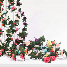 Carregar imagem no visualizador da galeria, Flores Artificiais Rosas Garland De Natal Para Casamento Decoração Sala
