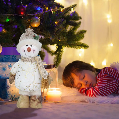 Boneco de neve branco de pé