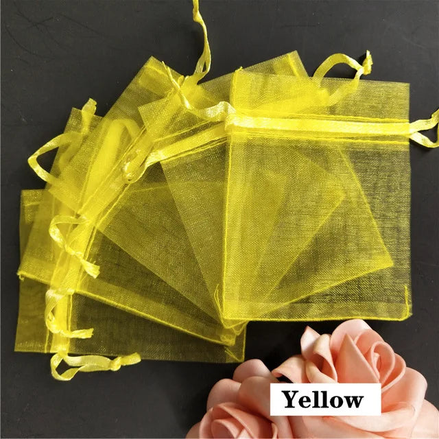 Sacolinhas organza  saquinho de organza branco (Pacote com 50 Unidades) (9x12cm)