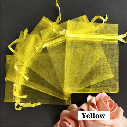 Sacolinhas organza  saquinho de organza branco (Pacote com 50 Unidades) (9x12cm)