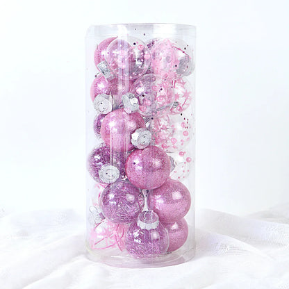 Enfeites de bola de Natal de ouro de 80 mm, 24 peças, conjunto de enfeites de alívio árvore