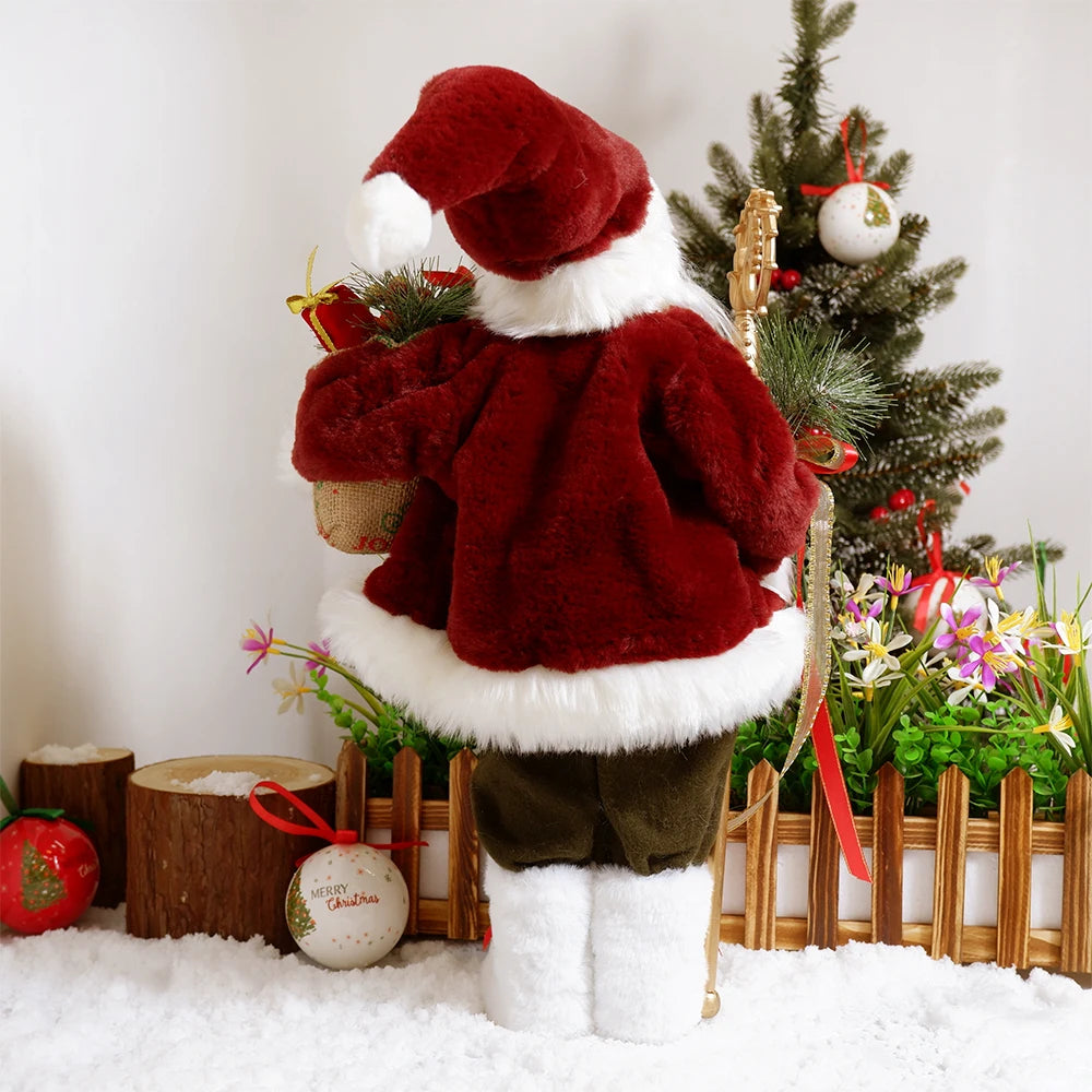 Natal papai noel bonecas de pelúcia em pé brinquedo decoração feriado ano novo