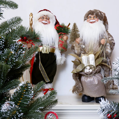 Natal papai noel bonecas de pelúcia em pé brinquedo decoração feriado ano novo