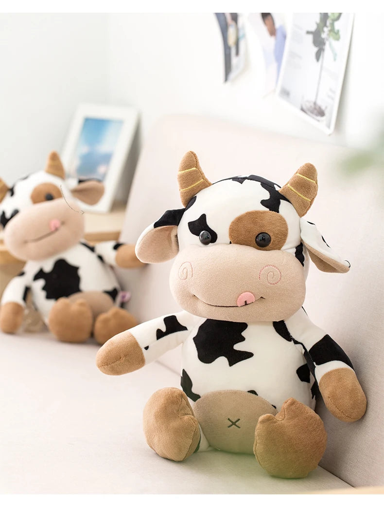Bicho de Pelúcia Vaca Vaquinha Macia e Pelúcia Vaca Vaquinha Linda Incríveis 30cm