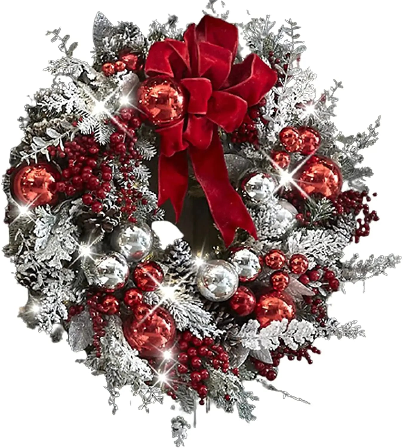 Guirlanda de Natal Artificial 35cm Guirlanda Artificial Janela Pendurada