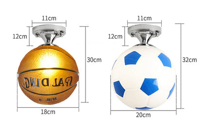 Bola de futebol luz teto futebol basquete luzes led lâmpada teto iluminação