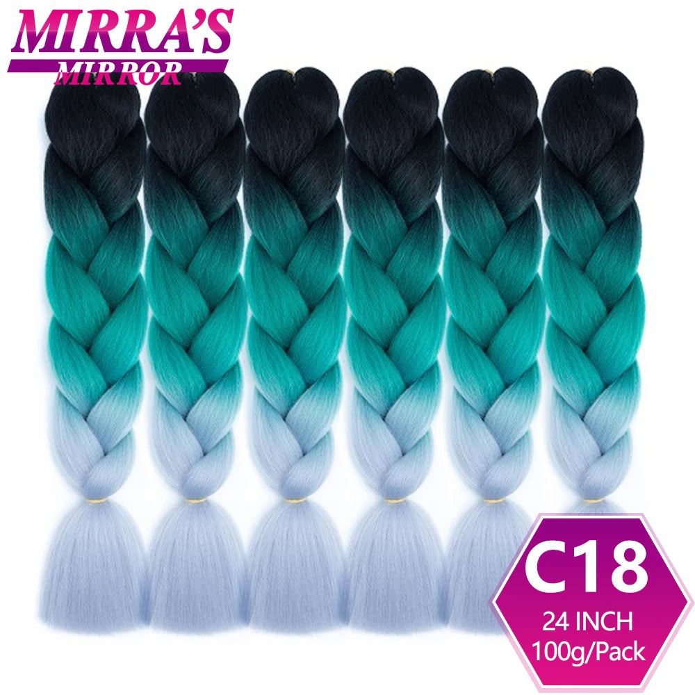 Extensões de cabelo sintético trançado para tranças africanas 6 fios jumbo trançado