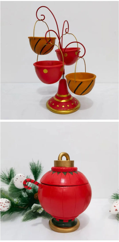 Suporte para Cupcakes Árvore de Natal Mesa de Sobremesas Prato de Frutas Suporte Bolo