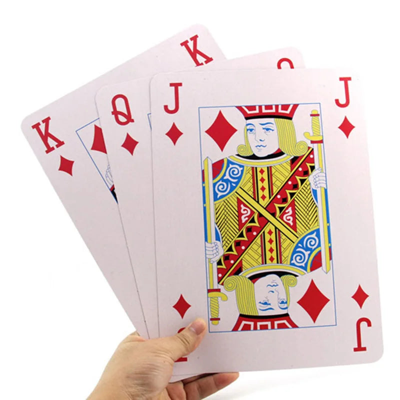 Cartas gigantes baralhos, cartas de pôquer grandes, cartas grandes para crianças e adultos