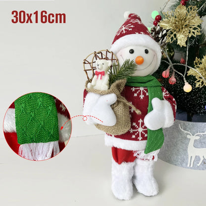 Papai Noel lenhador rústico 2 peças boneco enfeite 45*25CM luxo natal