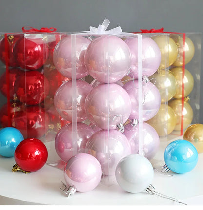 Enfeites grandes de bolas de Natal de 10 cm, 6 peças, enfeites de Natal grandes