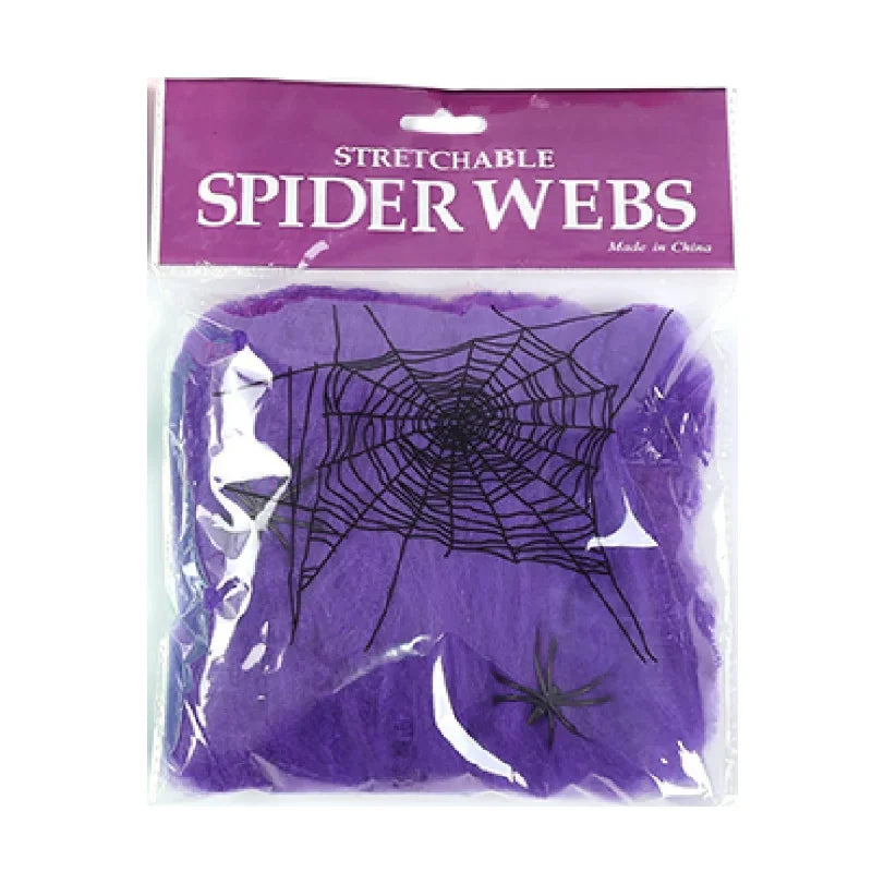 Teia de Aranha Colorida Halloween Teia de Aranha Elástica de 300m² Coteia Colorida