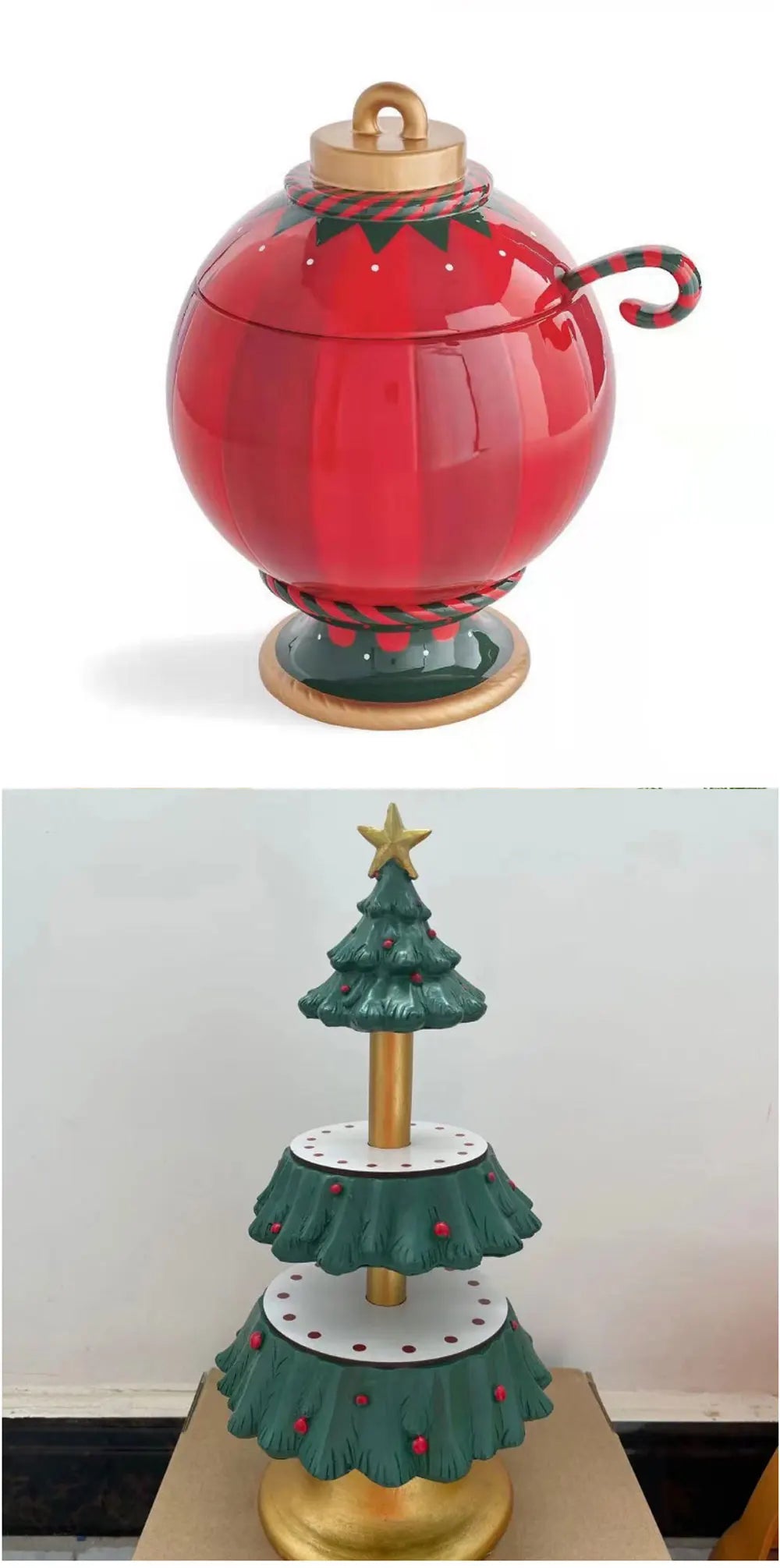 Suporte para Cupcakes Árvore de Natal Mesa de Sobremesas Prato de Frutas Suporte Bolo
