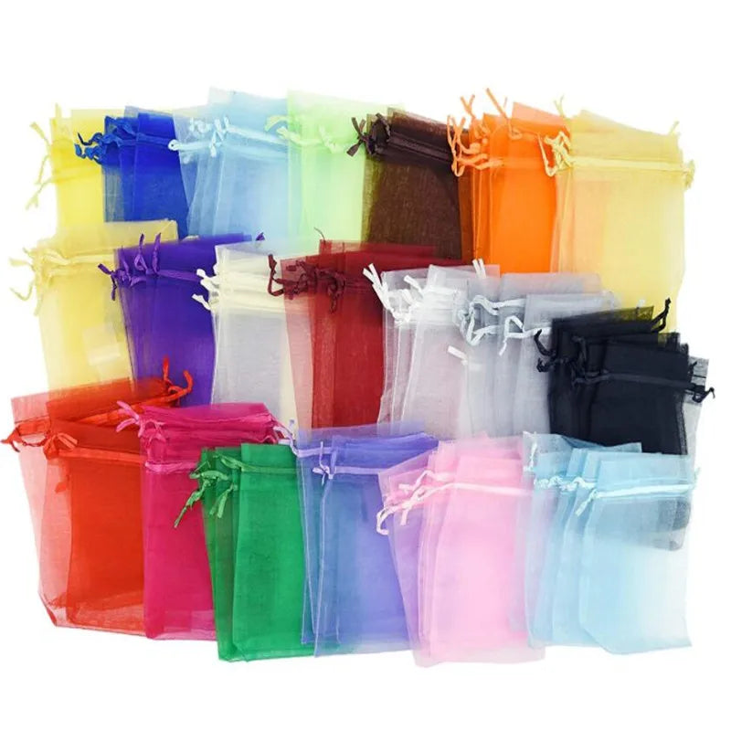 Sacolinhas organza  saquinho de organza branco (Pacote com 50 Unidades) (9x12cm)