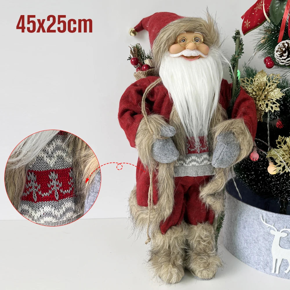 Papai Noel lenhador rústico 2 peças boneco enfeite 45*25CM luxo natal