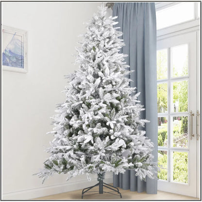 Árvore De Natal Luxo Pinheiro Neve Nevada 1.50m 412 Galhos