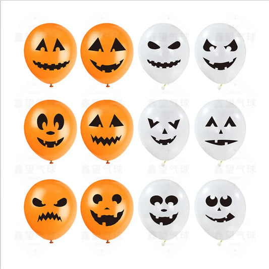 24 Peças balões de Halloween, balões de látex de 12 cm, 8 estilos, balões de Halloween
