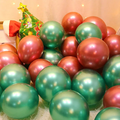 10/30pcs Balão De Látex Do Dia De Natal Elk Feliz Decoração De Sala Balões