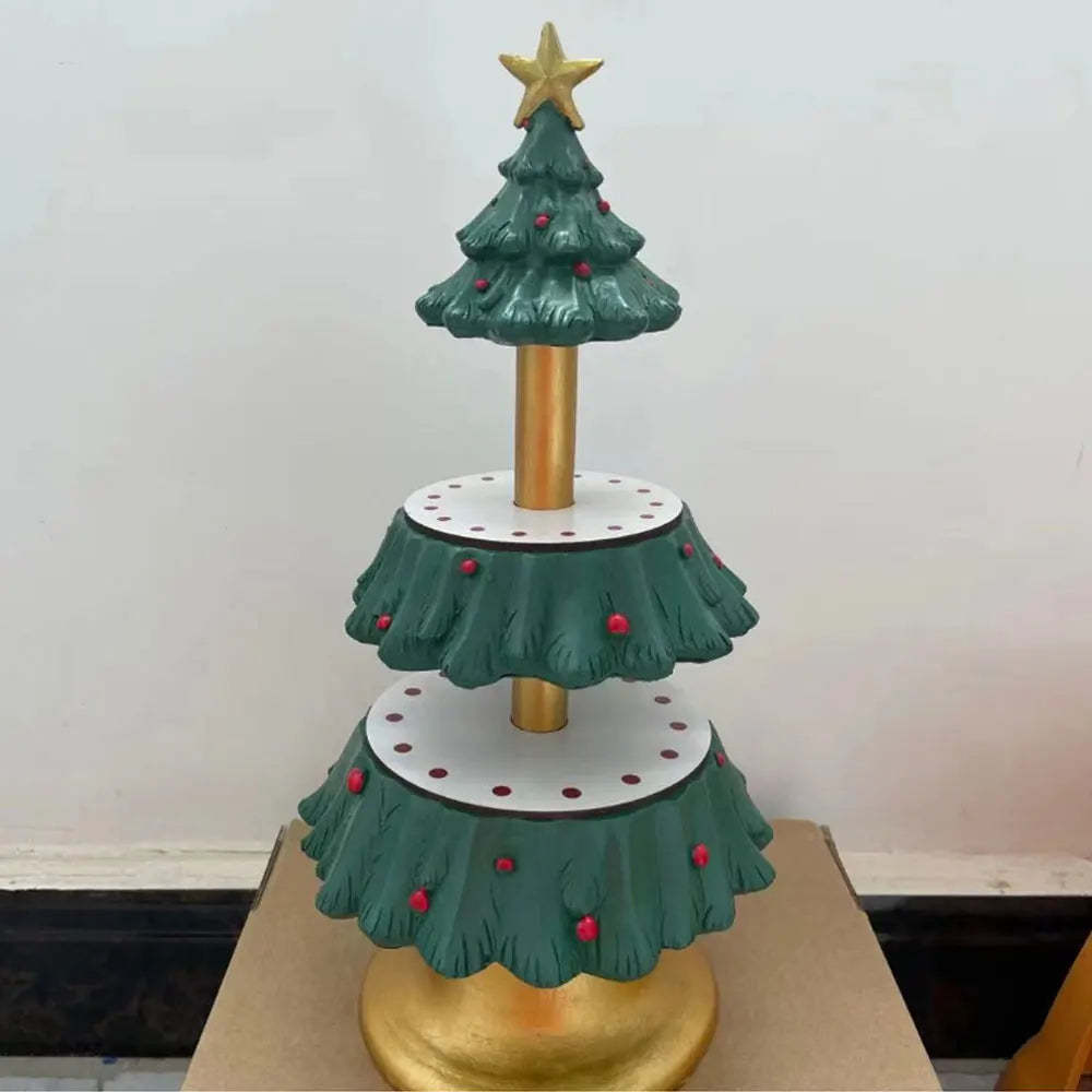 Suporte para Cupcakes Árvore de Natal Mesa de Sobremesas Prato de Frutas Suporte Bolo