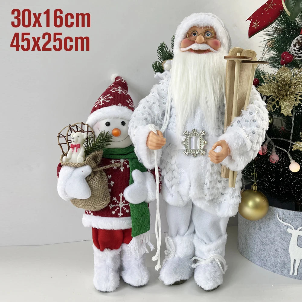 Papai Noel lenhador rústico 2 peças boneco enfeite 45*25CM luxo natal