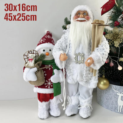 Papai Noel lenhador rústico 2 peças boneco enfeite 45*25CM luxo natal