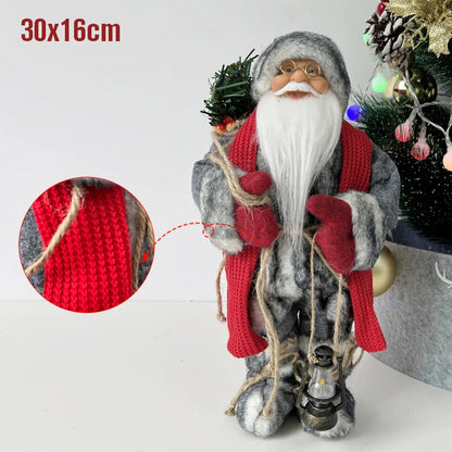 Papai Noel lenhador rústico 2 peças boneco enfeite 45*25CM luxo natal