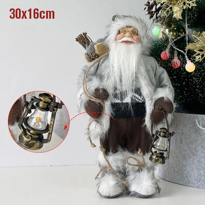 Papai Noel lenhador rústico 2 peças boneco enfeite 45*25CM luxo natal