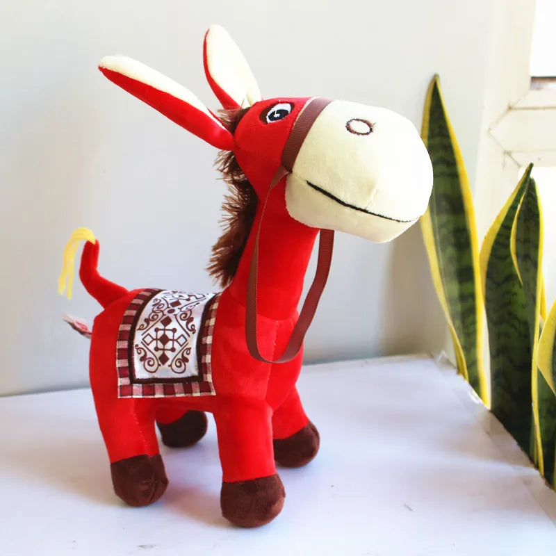 Mini burro de pelúcia brinquedo de pelúcia fofo burro macio brinquedo de pelúcia