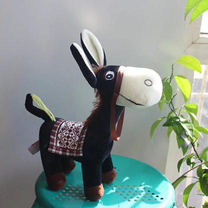 Mini burro de pelúcia brinquedo de pelúcia fofo burro macio brinquedo de pelúcia