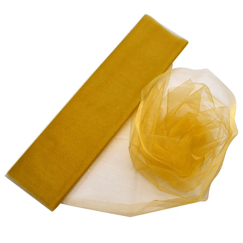 Rolo de organza de casamento de tule 5 m/10 m Tecido