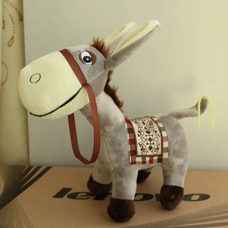 Mini burro de pelúcia brinquedo de pelúcia fofo burro macio brinquedo de pelúcia