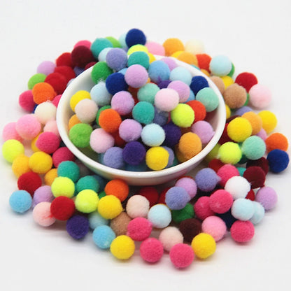 100 Unidades De Pompons Macios E Fofos De Cores Mistas Para