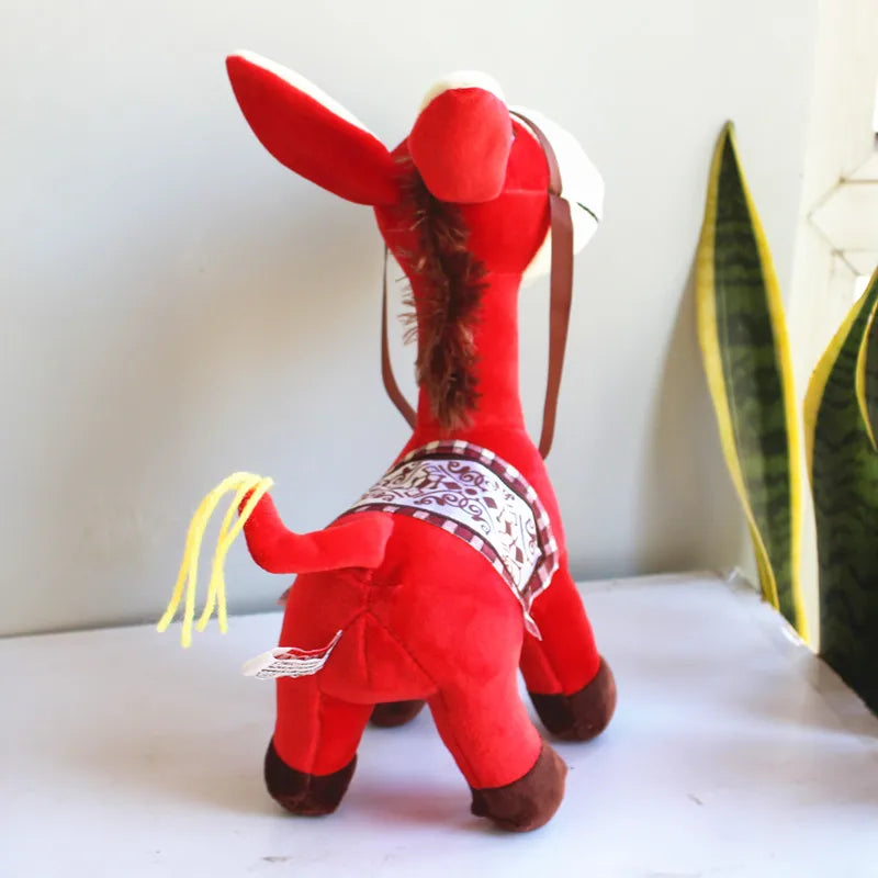 Mini burro de pelúcia brinquedo de pelúcia fofo burro macio brinquedo de pelúcia