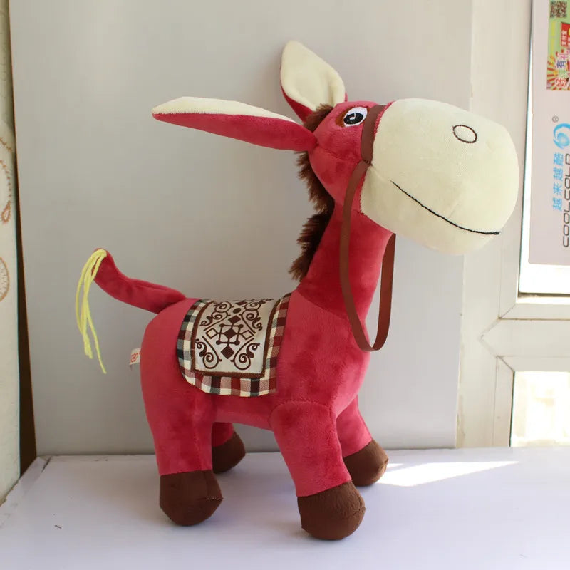 Mini burro de pelúcia brinquedo de pelúcia fofo burro macio brinquedo de pelúcia