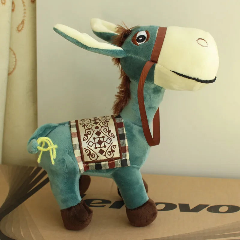 Mini burro de pelúcia brinquedo de pelúcia fofo burro macio brinquedo de pelúcia