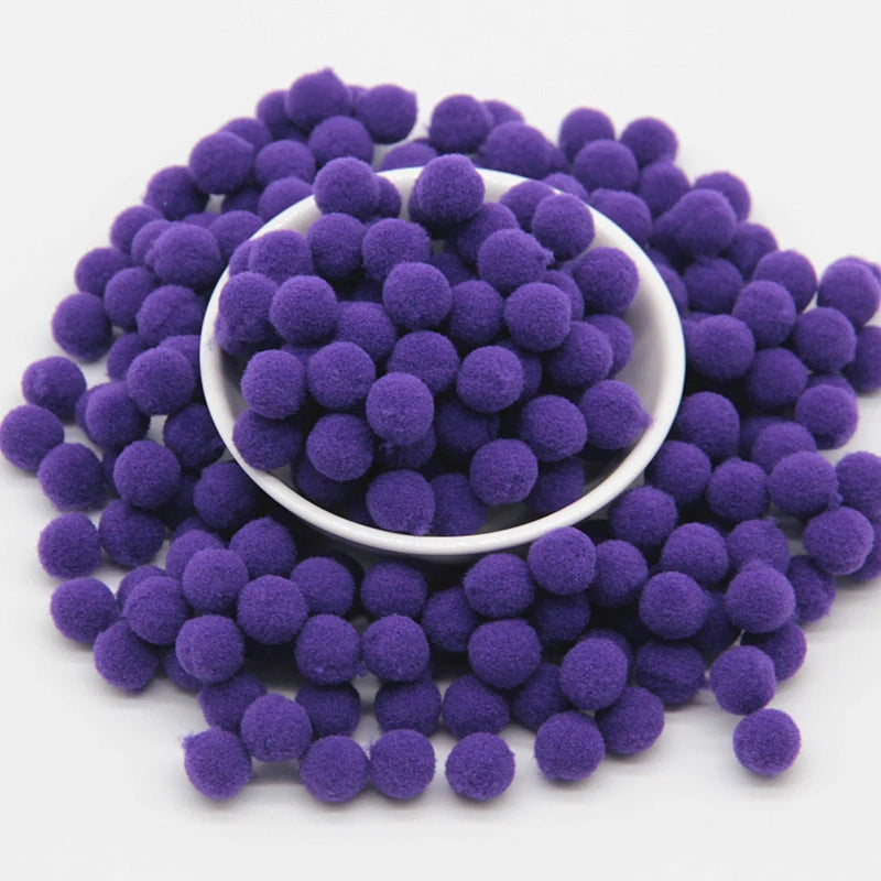 100 Unidades De Pompons Macios E Fofos De Cores Mistas Para