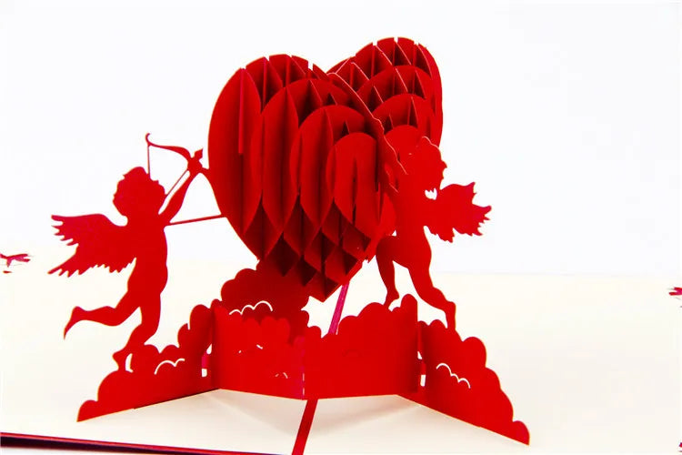 Cartão de amor pop-up 3D para esposa e namorada