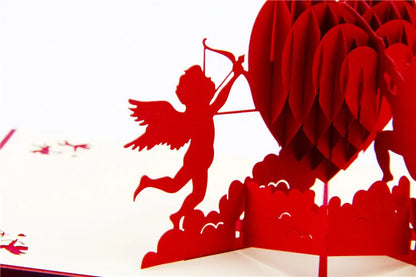 Cartão de amor pop-up 3D para esposa e namorada