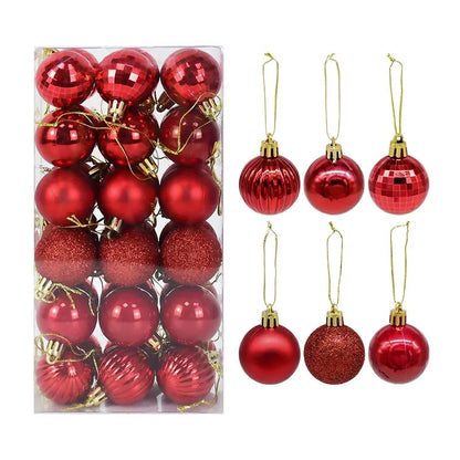 36 Pçs Ornamento de Bolas de Natal 4cm Pendant Ball Bola de Natal