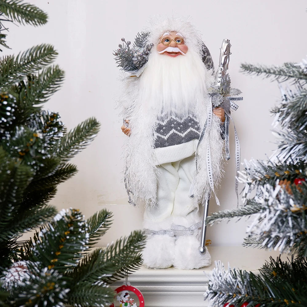 Natal papai noel bonecas de pelúcia em pé brinquedo decoração feriado ano novo