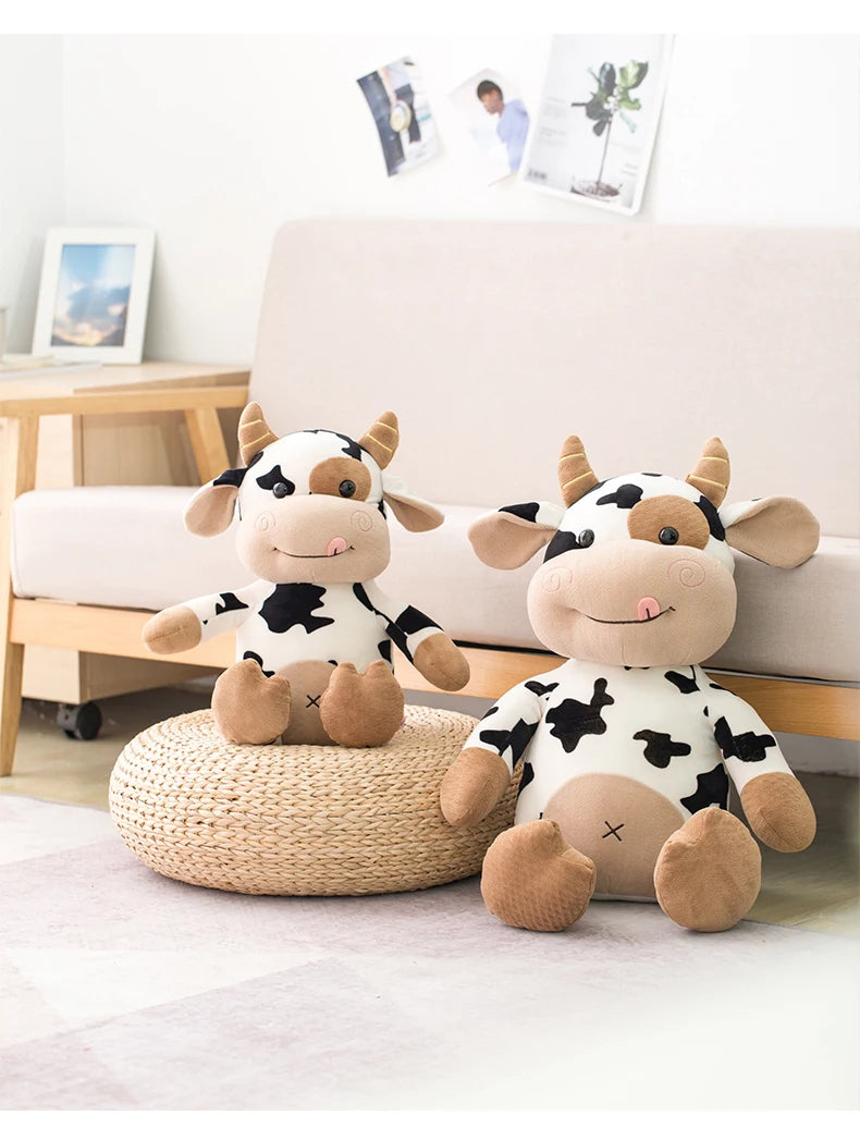Bicho de Pelúcia Vaca Vaquinha Macia e Pelúcia Vaca Vaquinha Linda Incríveis 30cm