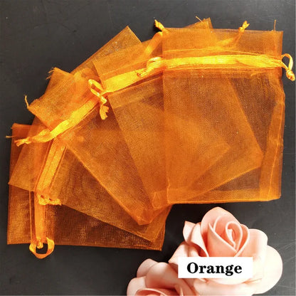Sacolinhas organza  saquinho de organza branco (Pacote com 50 Unidades) (9x12cm)