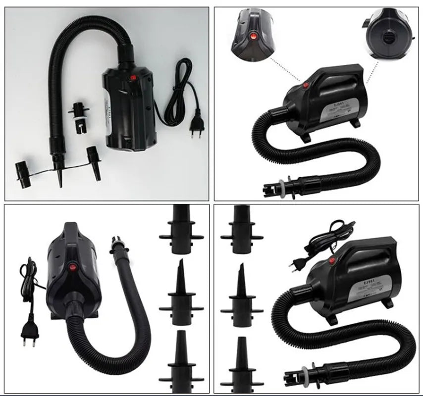 Inflador Elétrico Borosino , Preto reforçada de 600W