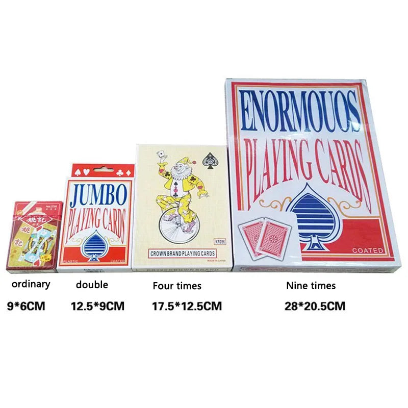 Cartas gigantes baralhos, cartas de pôquer grandes, cartas grandes para crianças e adultos