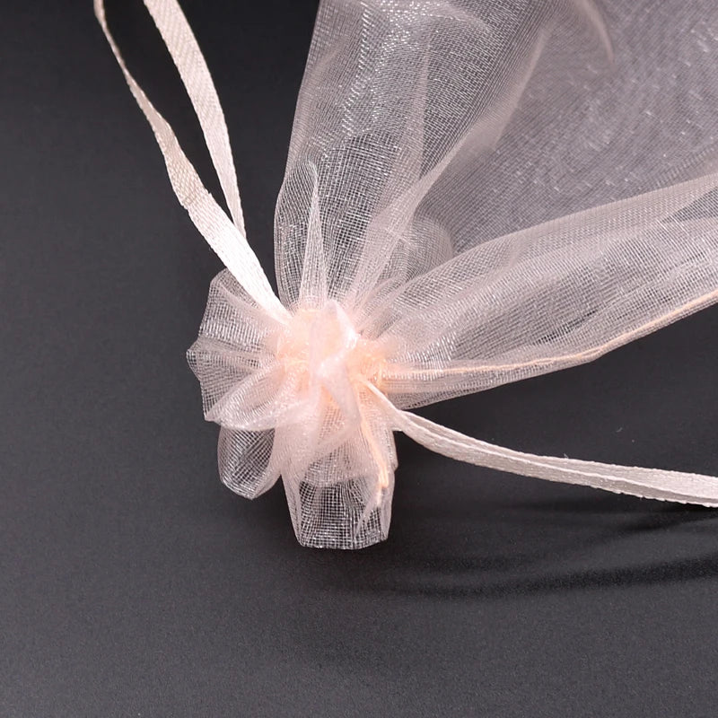 Sacolinhas organza  saquinho de organza branco (Pacote com 50 Unidades) (9x12cm)